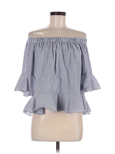 Pre-owned Sunday In Brooklyn 3/4 Sleeve Blouse In Blue