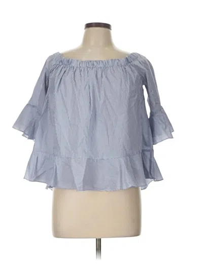 Pre-owned Sunday In Brooklyn 3/4 Sleeve Blouse In Blue