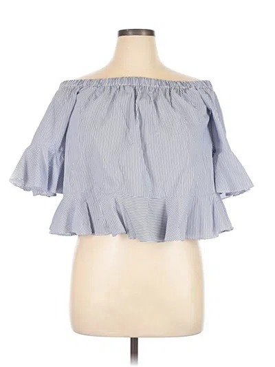 Pre-owned Sunday In Brooklyn 3/4 Sleeve Blouse In Blue