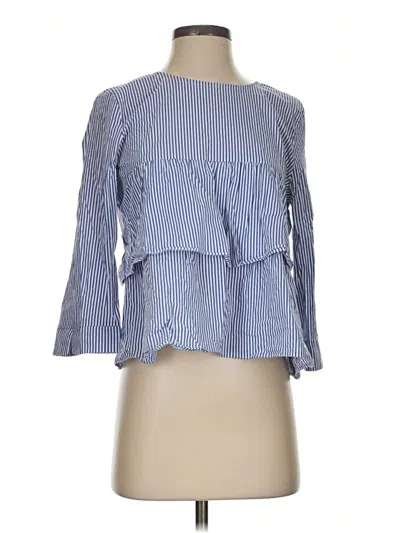 Pre-owned Sunday In Brooklyn 3/4 Sleeve Blouse In Blue