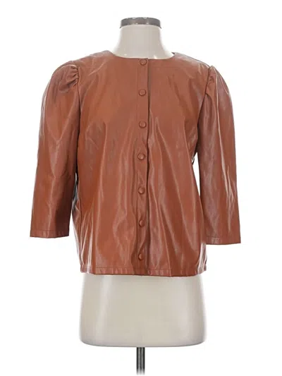 Pre-owned Sunday In Brooklyn 3/4 Sleeve Blouse In Brown