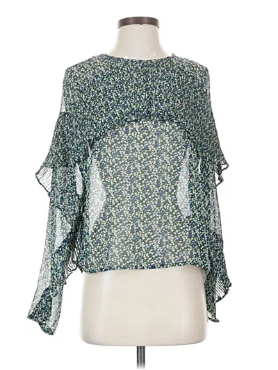 Pre-owned Sunday In Brooklyn 3/4 Sleeve Blouse In Green