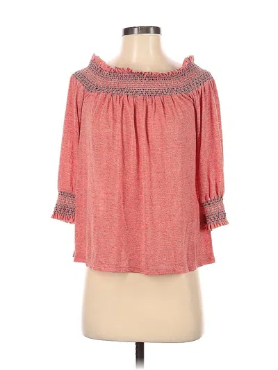 Pre-owned Sunday In Brooklyn 3/4 Sleeve Blouse In Red