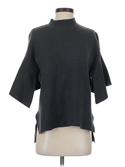 Pre-owned Sunday In Brooklyn 3/4 Sleeve Top Gray Mock Neckline Tops