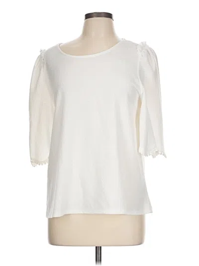 Pre-owned Sunday In Brooklyn 3/4 Sleeve Top Ivory Boatneck Tops