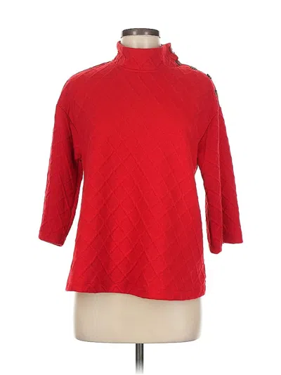 Pre-owned Sunday In Brooklyn 3/4 Sleeve Top Red Turtleneck Tops