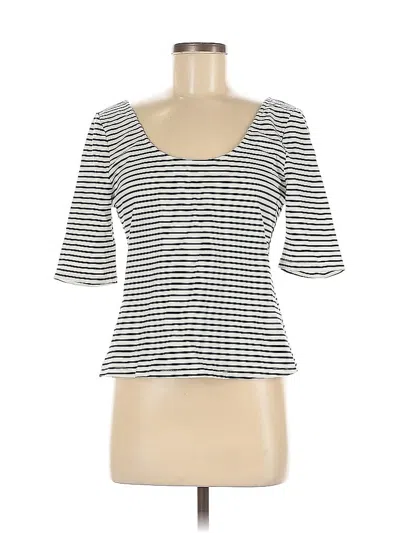 Pre-owned Sunday In Brooklyn 3/4 Sleeve Top White Sweetheart Neckline Tops