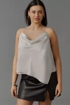 Sunday In Brooklyn Cowl-neck Satin Tank Top