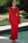 Sunday In Brooklyn Cutout Long-sleeve Midi Sweater Dress