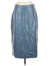 Sunday In Brooklyn Faux Leather Skirt In Blue