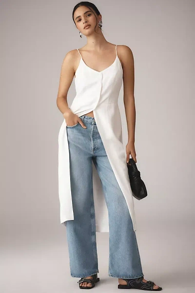 Sunday In Brooklyn Flyaway Xl Button-front Blouse In White
