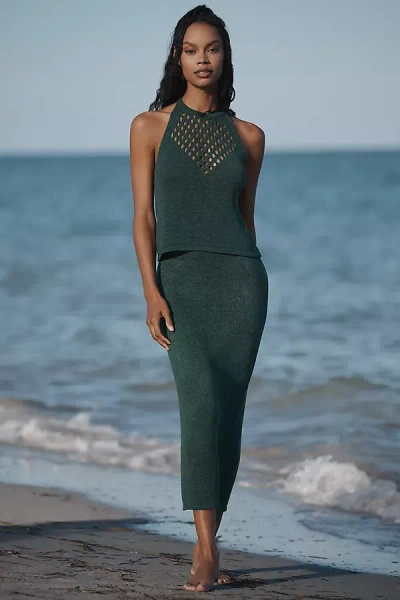 Sunday In Brooklyn Knit Maxi Skirt In Green