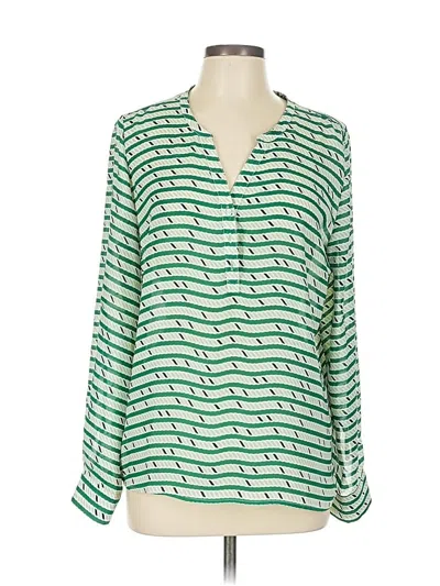 Pre-owned Sunday In Brooklyn Long Sleeve Blouse In Green