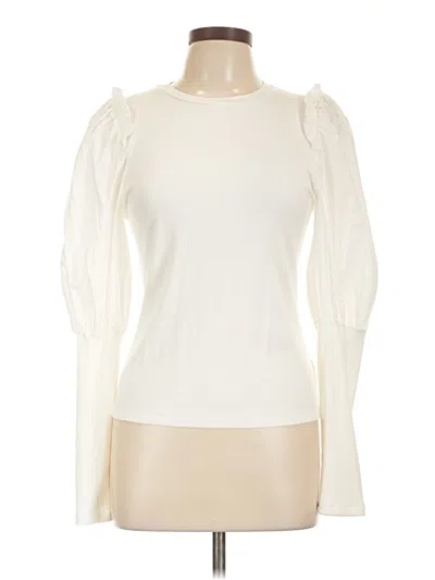 Pre-owned Sunday In Brooklyn Long Sleeve Top Ivory Turtleneck Tops In White