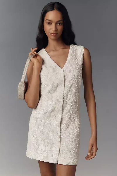 Sunday In Brooklyn Sequin Vest In White