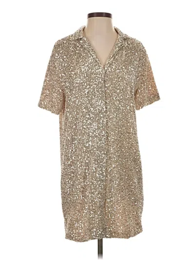 Pre-owned Sunday In Brooklyn Short Sleeve Blouse In Gold