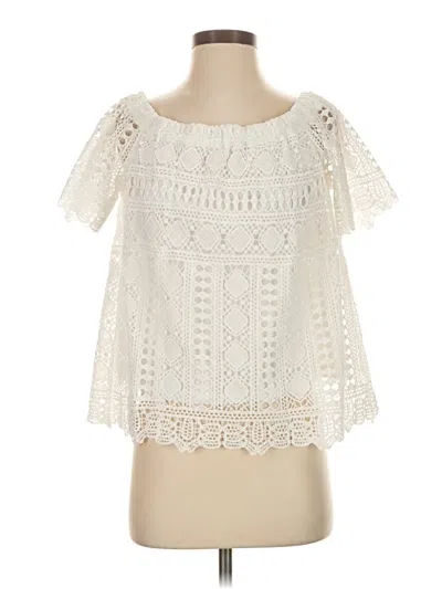 Pre-owned Sunday In Brooklyn Short Sleeve Blouse In Ivory