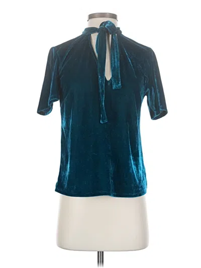 Pre-owned Sunday In Brooklyn Short Sleeve Blouse In Teal