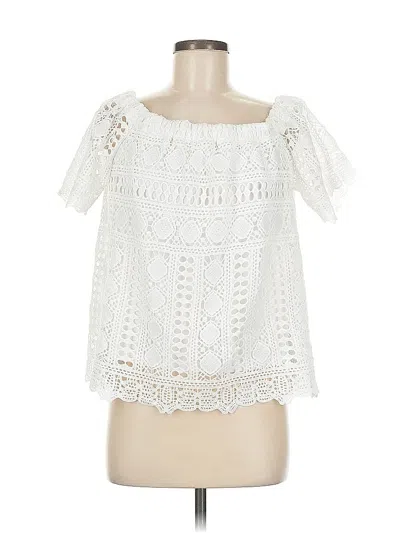 Pre-owned Sunday In Brooklyn Short Sleeve Blouse In White
