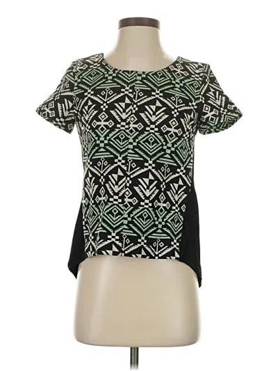 Pre-owned Sunday In Brooklyn Short Sleeve Top Green Square Neckline Tops