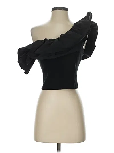 Pre-owned Sunday In Brooklyn Sleeveless Top Black One Shoulder Neckline Tops