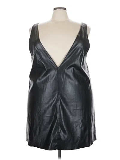 Pre-owned Sunday In Brooklyn Sleeveless Top Black Plunge Neckline Tops