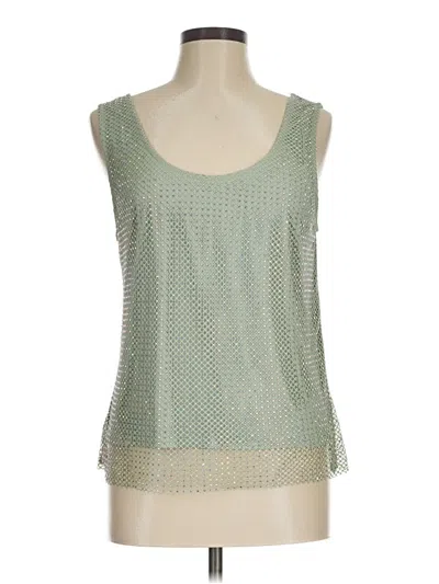 Pre-owned Sunday In Brooklyn Sleeveless Top Green Scoop Neck Tops