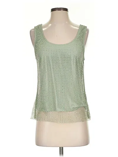 Pre-owned Sunday In Brooklyn Sleeveless Top Green Square Neckline Tops