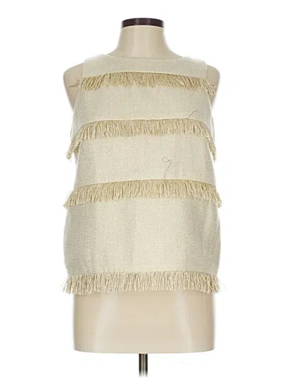 Pre-owned Sunday In Brooklyn Sleeveless Top Ivory Halter Neckline Tops In White