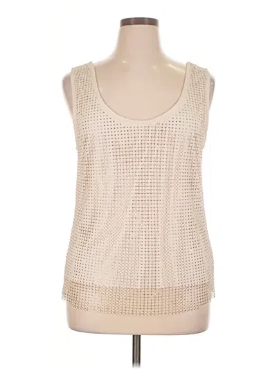 Pre-owned Sunday In Brooklyn Sleeveless Top Ivory Scoop Neck Tops