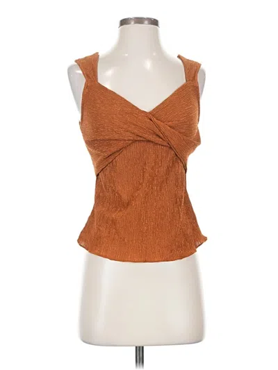 Pre-owned Sunday In Brooklyn Tank Top Brown Halter Neckline Tops