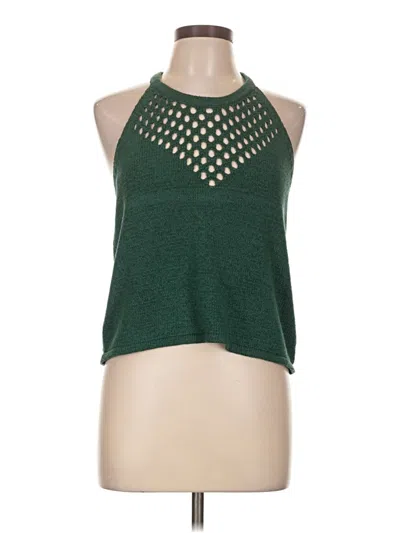 Pre-owned Sunday In Brooklyn Tank Top Green Halter Neckline Tops
