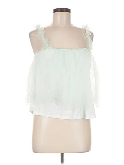 Pre-owned Sunday In Brooklyn Tank Top Green Strapless Neckline Tops