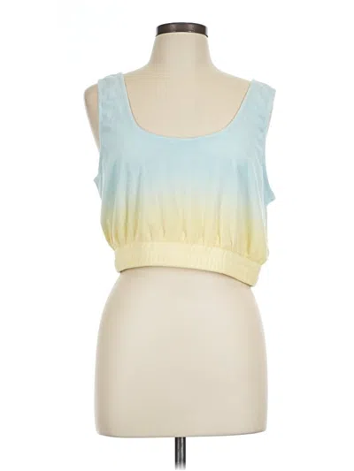 Pre-owned Sunday In Brooklyn Tank Top Yellow Strapless Neckline Tops