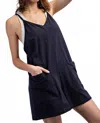 Sunday Morning Short Story Romper In Navy In Blue