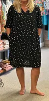 SUNDAY POLKA DOT DRESS IN BLACK