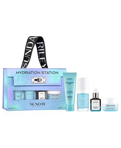 Sunday Riley 4-piece Hydration Station Kit In Blue