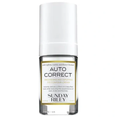 SUNDAY RILEY AUTO CORRECT BRIGHTENING + DEPUFFING EYE CREAM FOR DARK CIRCLES 0.5 OZ/ 15 ML,2020634