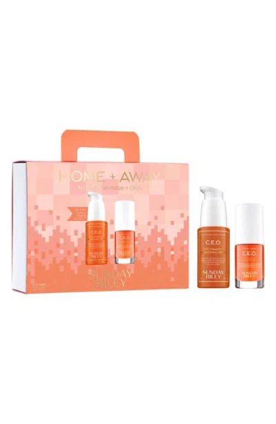 SUNDAY RILEY SUNDAY RILEY HOME & AWAY BRIGHTEN, REVITALIZE & GLOW C.E.O. SERUM DUO (LIMITED EDITION) $135 VALUE
