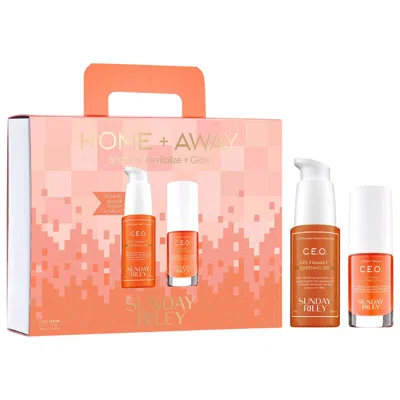 Sunday Riley Home+ Away Brighten, Revitalize + Glow With Ceo 15% Vitamin C Serum Home + Away Brighten, Revitalize