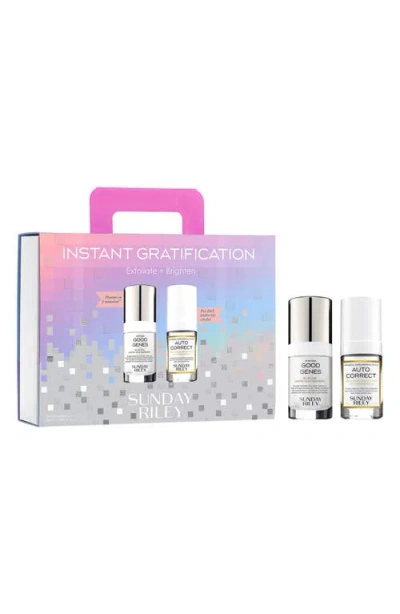 SUNDAY RILEY SUNDAY RILEY INSTANT GRATIFICATION EXFOLIATE & BRIGHTEN GIFT SET (LIMITED EDITION) $115 VALUE