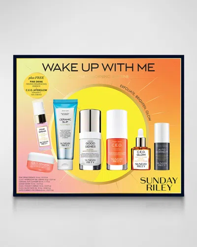 Sunday Riley Modern Skincare Wake Up With Me Complete Morning Routine Kit In White