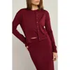 Sunday Ritual Crop Cardigan In Burgundy