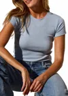 Sunday Ritual Elise Short Sleeve Tee In Baby Blue