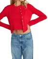 Sunday Ritual Essential Button Cardigan In Red