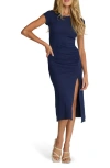 Sunday Ritual High Slit Rib Midi Dress
