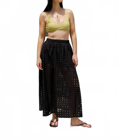 Sunday Ritual Olga Eyelet Skirt In Black