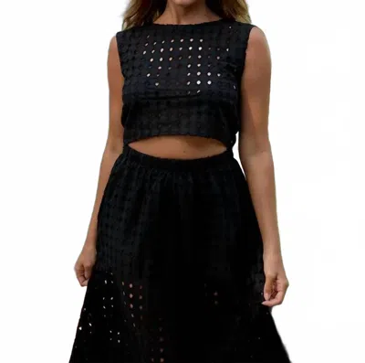 Sunday Ritual Olga Eyelet Top In Black