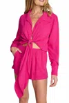 Sunday Ritual Rhea Linen Shorts In Magenta In Pink