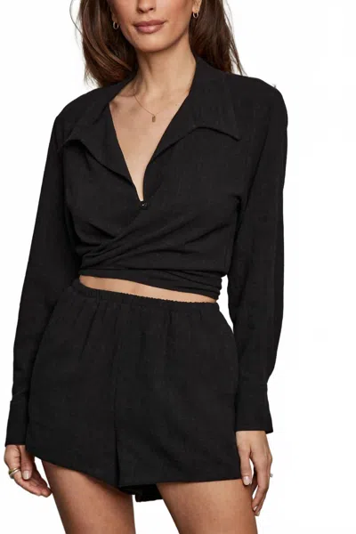 Sunday Ritual Rhea Textured Shorts In Black